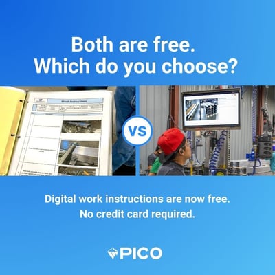 If both paper and digital work instructions are free, which do you choose?